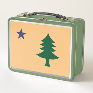 Historic Flag of Maine (1901–1909) Metal Lunch Box