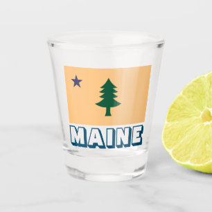 Historic Flag of Maine (1901–1909) Shot Glass