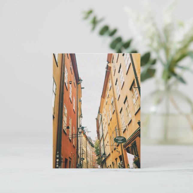 Historic Gamla Stan, Old Town of Stockholm Postcard (Standing Front)