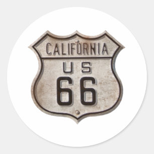 Historic Highway Road Sign Classic Round Sticker