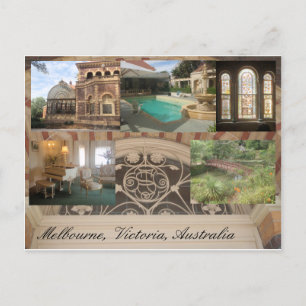 Historic house and gardens Melbourne Postcard