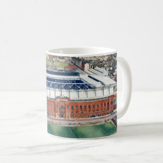Historic Ibrox Stadium Glasgow Watercolour Art Coffee Mug
