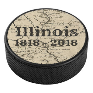Historic Illinois Bicentennial Hockey Puck