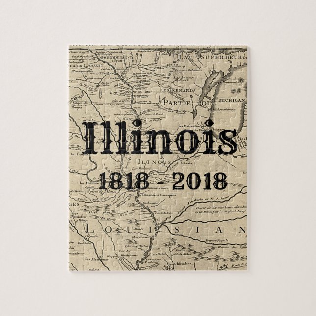 Historic Illinois Bicentennial Jigsaw Puzzle (Vertical)