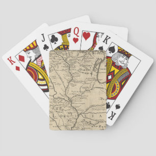 Historic Illinois Map of 1718 Playing Cards