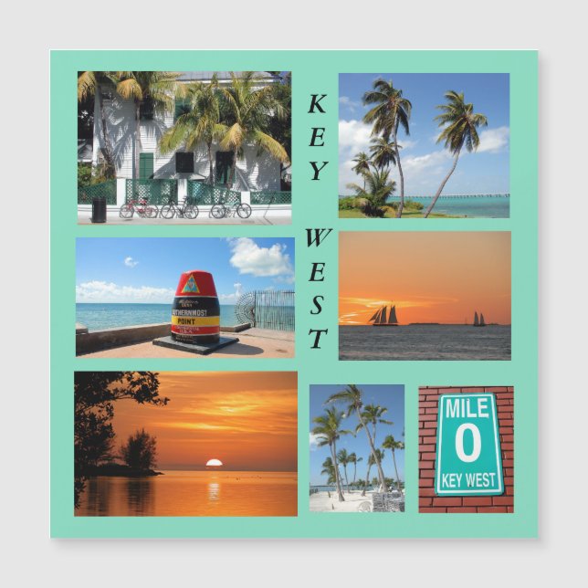 Historic Key West, Florida magnetic card (Front)