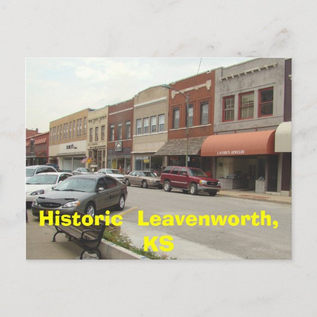 Historic  Leavenworth, KS Postcard (Front)