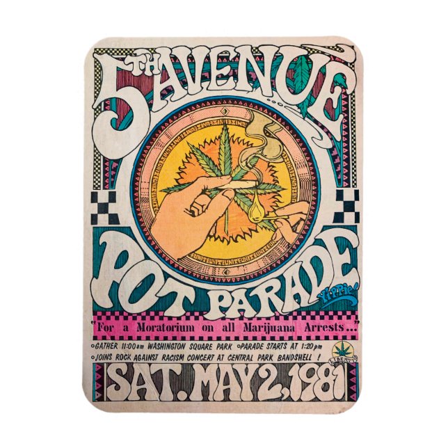 Historic Legalise It Pot Parade Weed Poster Magnet (Vertical)