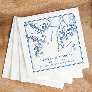 Historic London Town Wedding Annapolis Cocktail Napkin