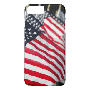 Historic military cemetery with US flags Case-Mate iPhone Case