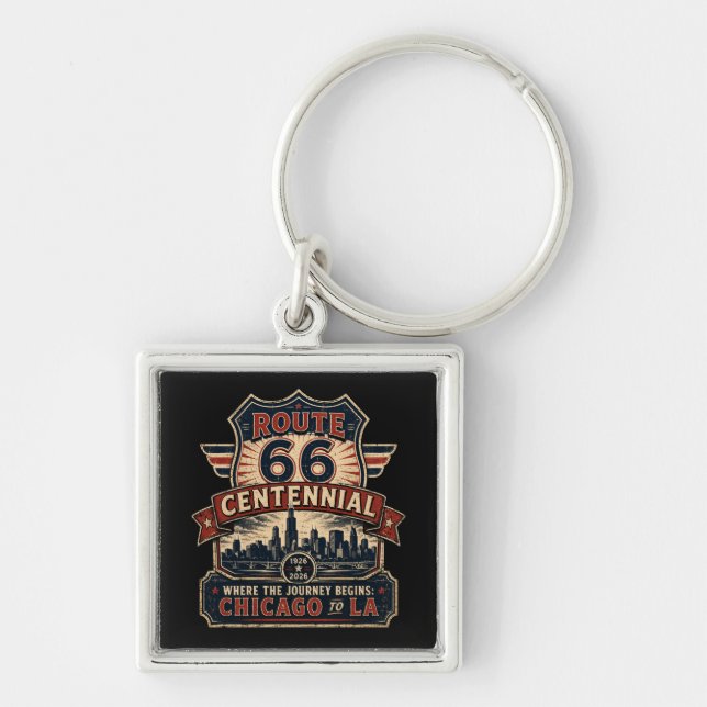 Historic Mother Road Chicago Centennial Key Ring (Front)