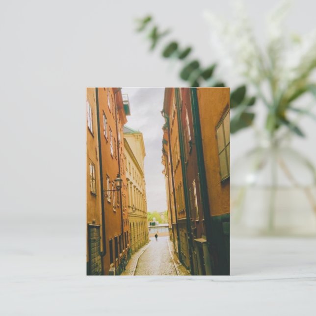 Historic old town, Gamla Stan, Stockholm, Sweden Postcard (Standing Front)