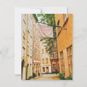 Historic old town, Gamla Stan, Stockholm, Sweden RSVP Card