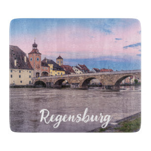 Historic old town in Regensburg, Germany Cutting Board