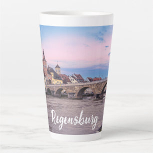 Historic old town in Regensburg, Germany Latte Mug