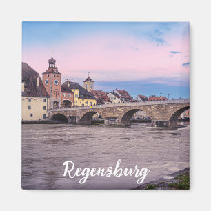 Historic old town in Regensburg, Germany Magnet