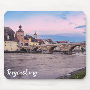 Historic old town in Regensburg, Germany Mouse Pad