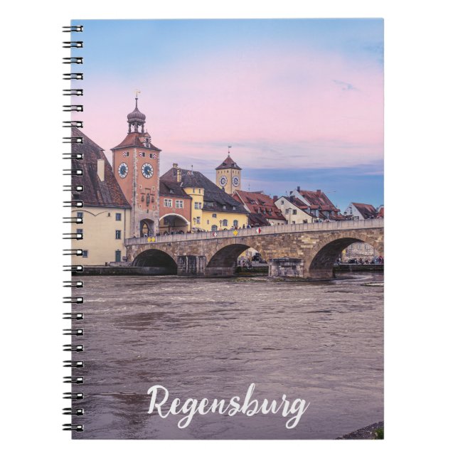 Historic old town in Regensburg, Germany Notebook (Front)