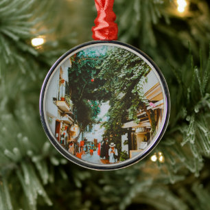 Historic old town Marbella Metal Tree Decoration