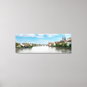 Historic old town of Regensburg, Germany Canvas Print