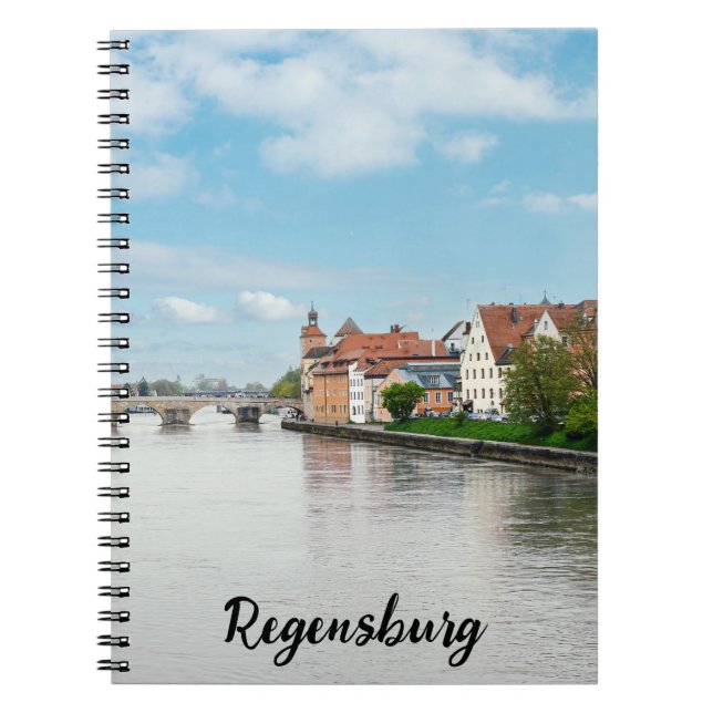 Historic old town of Regensburg, Germany Notebook (Front)