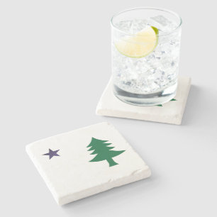 Historic Pine Tree Flag of Maine (1901–1909) Stone Coaster