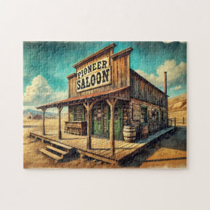 Historic Pioneer Saloon Old West Desert  Jigsaw Puzzle