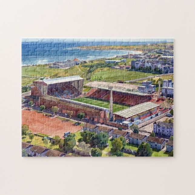 Historic Pittodrie Stadium Aberdeen Jigsaw Puzzle (Horizontal)