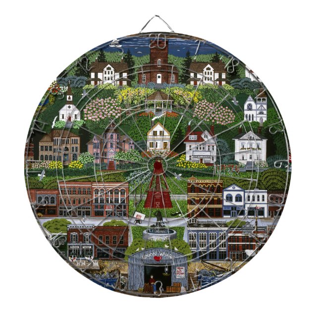 Historic Port Townsend, Washington Dartboard (Front)