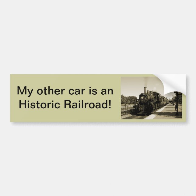 Historic Railroad Bumper Sticker (Front)