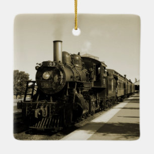 Historic Railroad Ceramic Ornament
