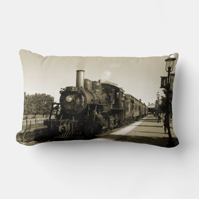 Historic Railroad Lumbar Cushion (Front)
