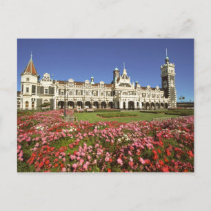 Historic Railway Station, Dunedin, New Zealand Postcard