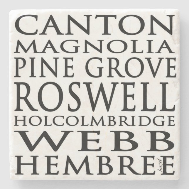 Historic Roswell, Streets, Georgia, Coasters (Front)