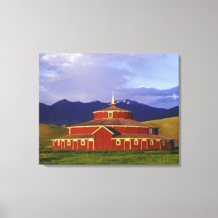 Historic Round Barn at Twin Bridges Montana Canvas Print