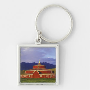 Historic Round Barn at Twin Bridges Montana Key Ring
