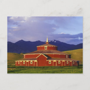 Historic Round Barn at Twin Bridges Montana Postcard