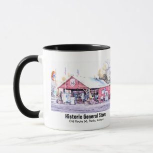 Historic Route 66 Arizona General Store Watercolor Mug