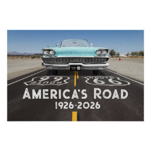 Historic Route 66 Centennial Poster