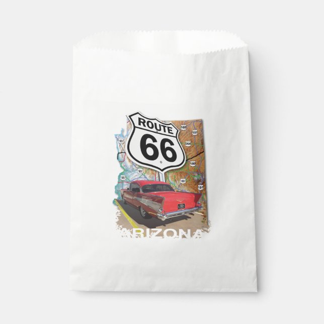 Historic Route 66 Favour Bags (Front)