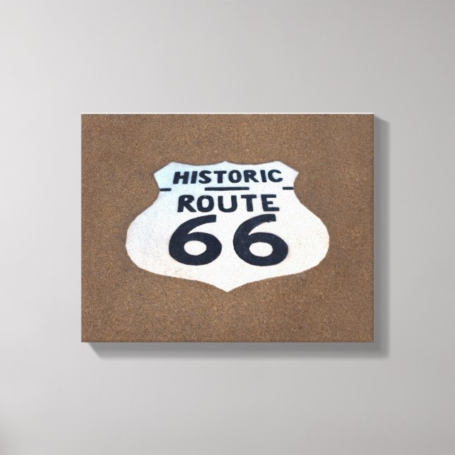 Historic Route 66 Pavement Sign 2.5 inch edge (Front)