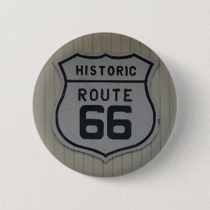 Historic Route 66 retro sign 6 Cm Round Badge