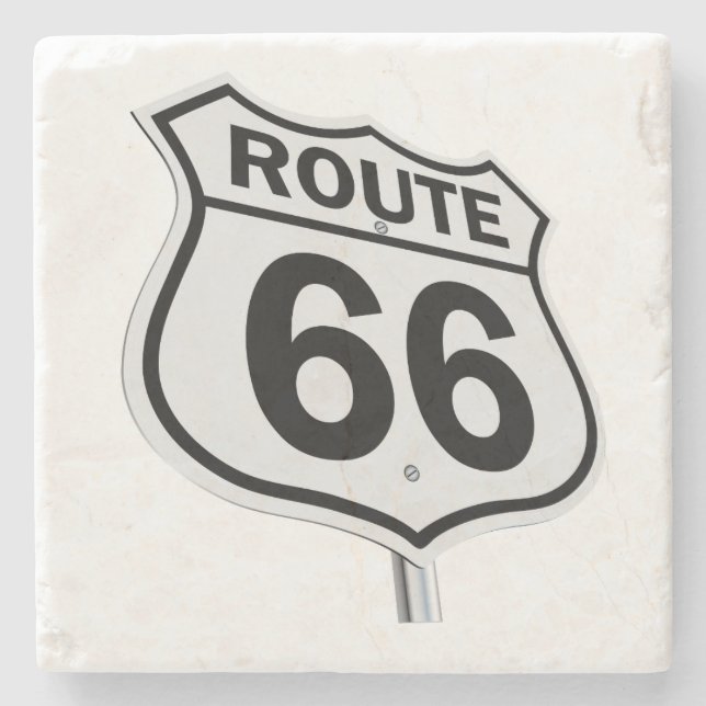 Historic Route 66 Stone Coaster (Front)