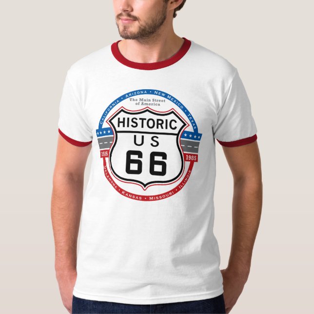 Historic Route 66 T-Shirt (Front)