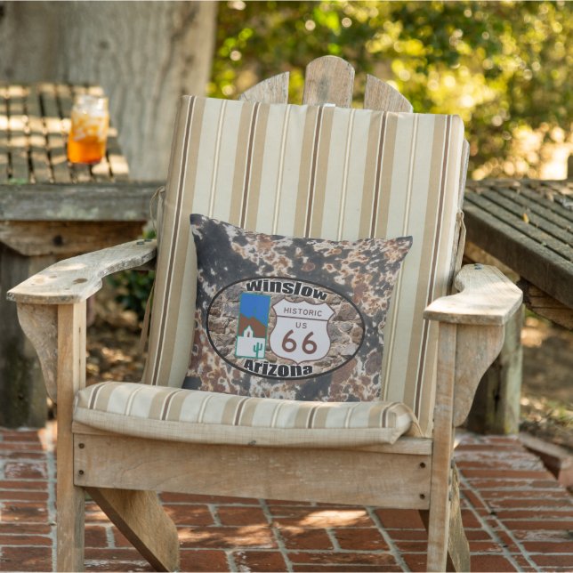 Historic Route 66 ~ Winslow, Arizona Cushion (Chair)