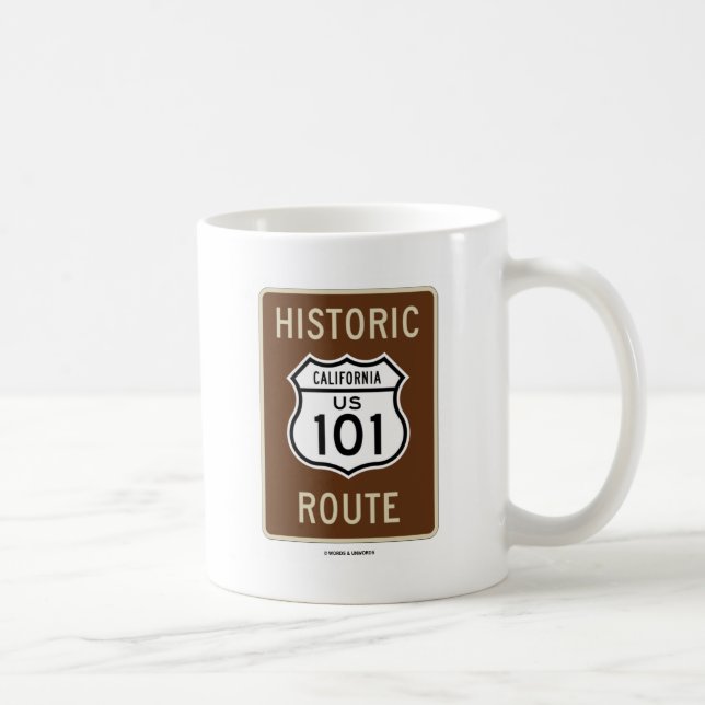 Historic Route US 101 California (Sign) Coffee Mug (Right)