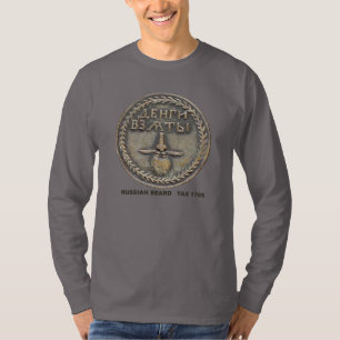historic russian beard tax token long-sleeve tee