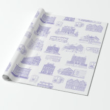 Historic Salem MA Pattern Wrapping Paper
