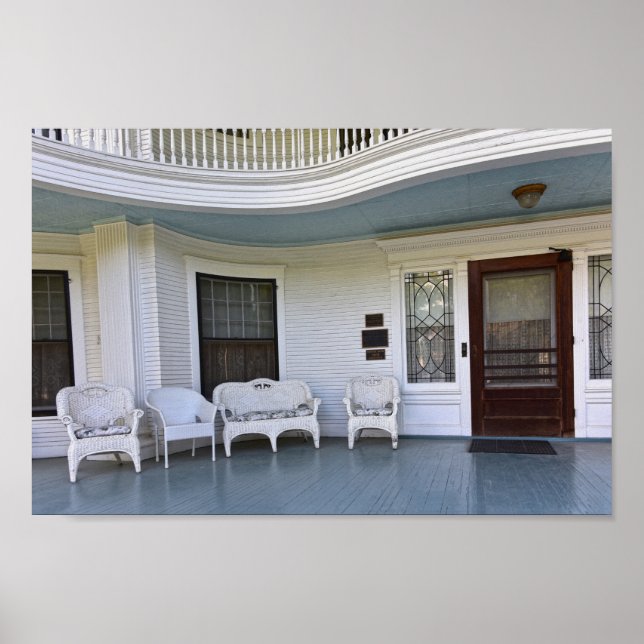 Historic Seelye Mansion Abilene, Kansas, Porch Poster (Front)