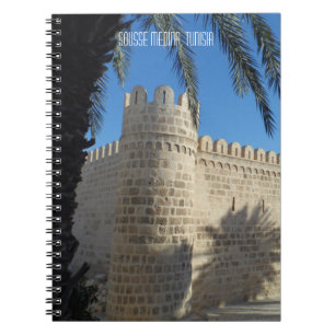 Historic Sousse Medina Scene Tunisia Travelogue Spiral Notebook